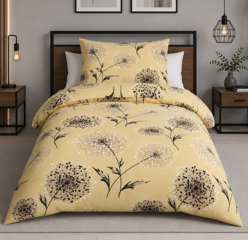 TOP Microtop povlečení Comfort 140x200+70x90 Chmýří žluté