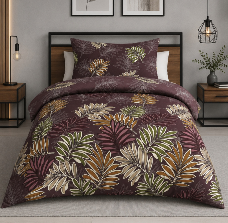 TOP Microtop povlečení Comfort 140x200+70x90 Barevné listy