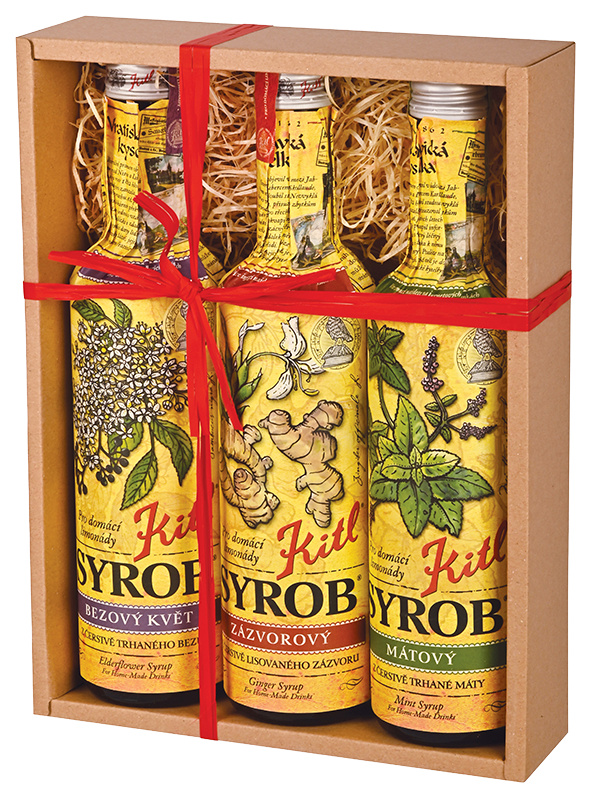 KITL Syrob Bez, zázvor a máta 3 x 500 ml DÁRKOVÉ BALENÍ