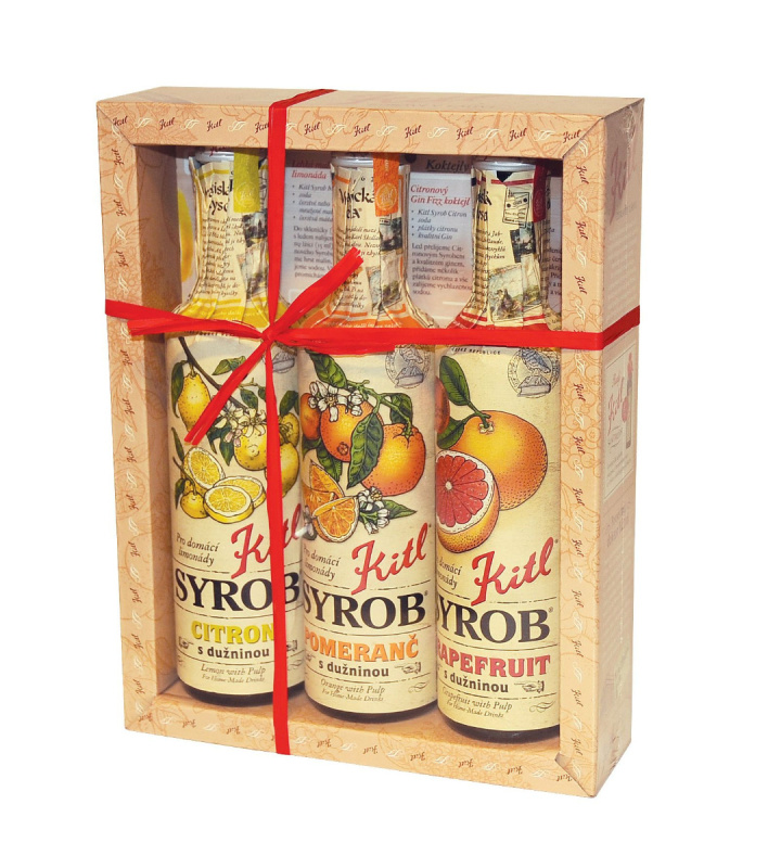 KITL Dárková kazeta citrusy citron + pomeranč + grep 3 x 500 ml