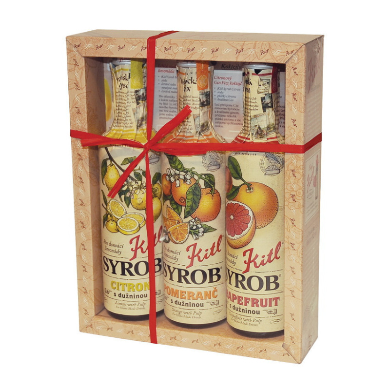 KITL Dárková kazeta citrusy citron + pomeranč + grep 3 x 500 ml