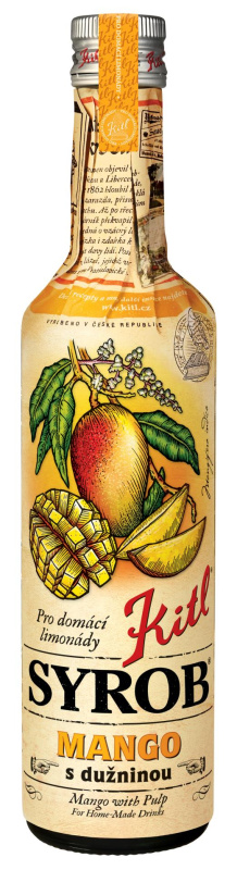 Sirup Kitl Syrob - mango s dužinou, 0,5 l