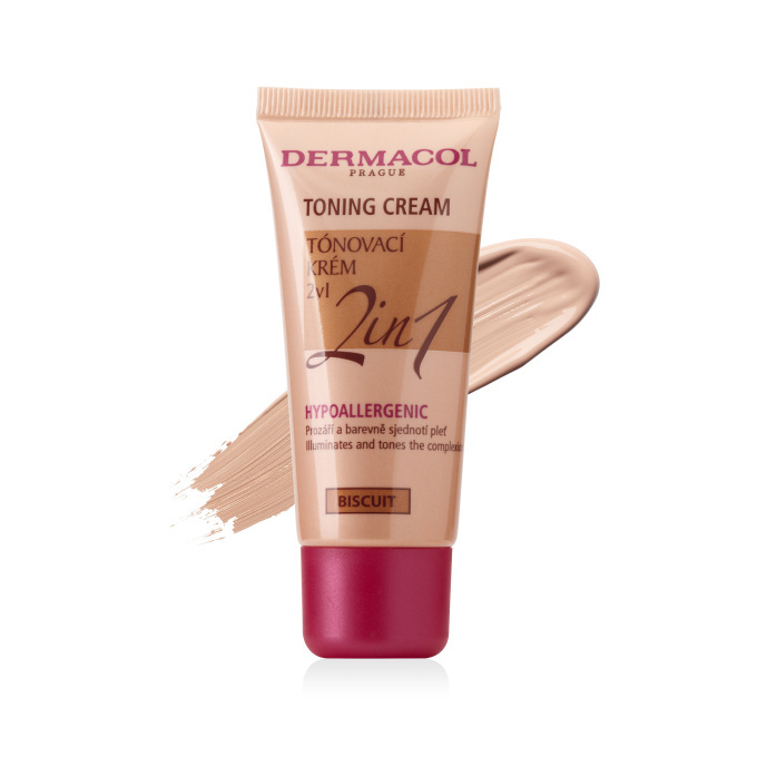 DERMACOL Tónovací krém 2v1 odstín Biscuit 30 ml