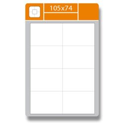 Coveris Gloss - samolepicí etikety - 105 × 74 mm, 800 etiket