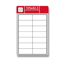 Coveris - nepermanentní etikety - 105 × 42,3 mm, 1400 etiket