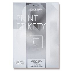 SK Label Polyesterové etikety S&K Label - stříbrné, 210 x 297 mm, 20 ks
