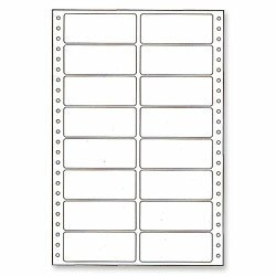 Coveris - tabelační etikety - 89×36,1 mm, dvouřadé, 25 listů