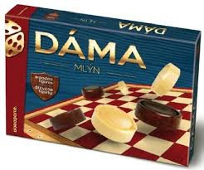 Společenská hra Dáma a Mlýn