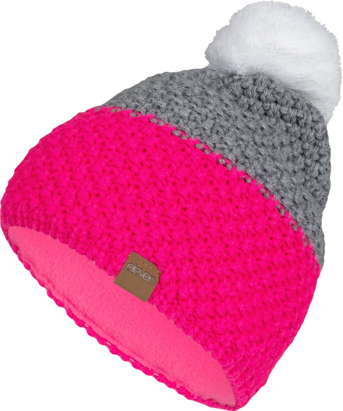 Pletená čepice ELEVEN Mad Pink/White Velikost: UNI