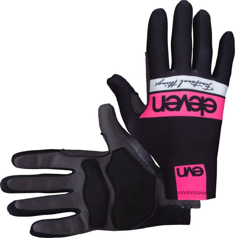 Cyklistické rukavice ELEVEN Long Black Pink Velikost: XS