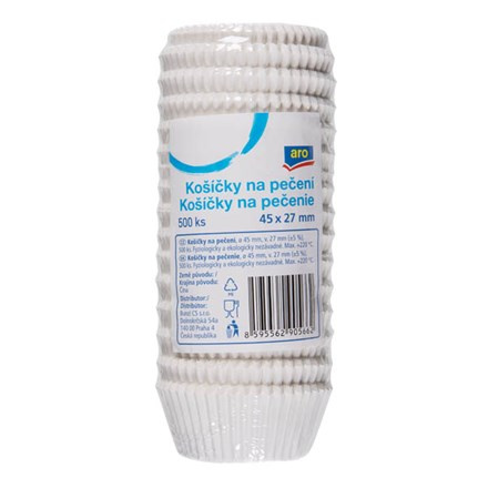 aro Košíčky cukrářské na pečení 45 x 27 mm 500 ks