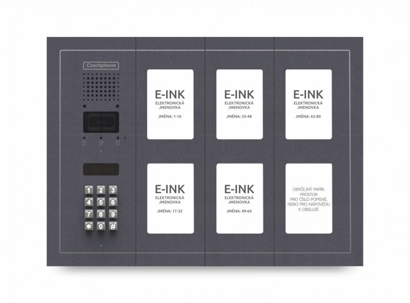CZPHONE 4004091013 S elektronickým papírem (E-INK) FlatLine: ANTRACIT - DUO Standard: klávesnice až