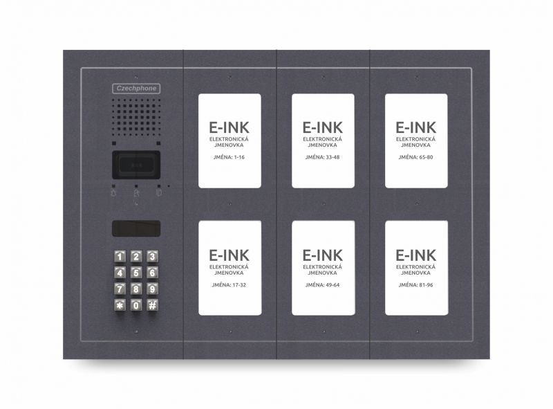 CZPHONE 4004091016 S elektronickým papírem (E-INK) FlatLine: ANTRACIT - DUO Standard: klávesnice až