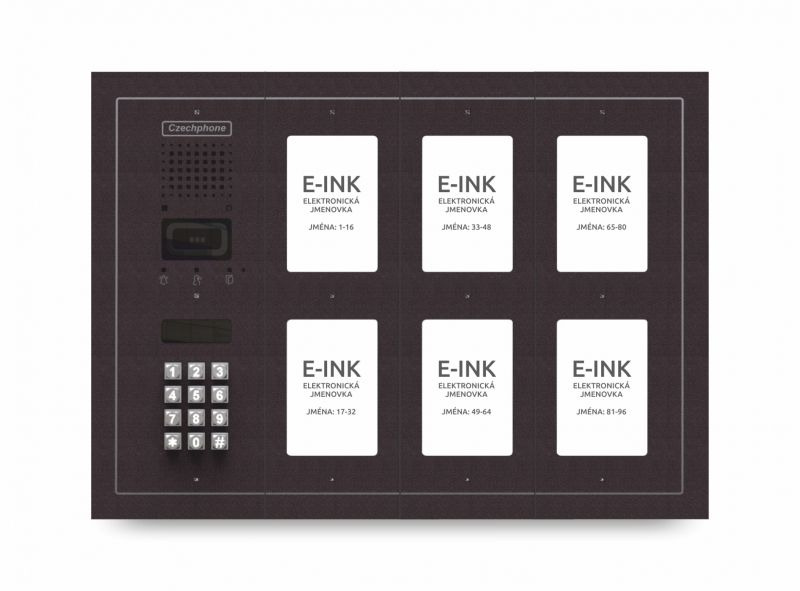 CZPHONE 4004091018 S elektronickým papírem (E-INK) FlatLine: MĚDĚNÁ - DUO Standard: klávesnice až 96
