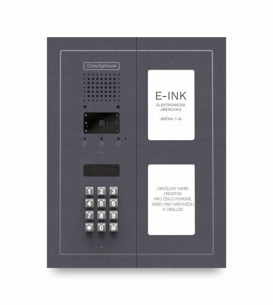 CZPHONE 4004092001 S elektronickým papírem (E-INK) FlatLine: ANTRACIT - MELODY: klávesnice až 16 jme