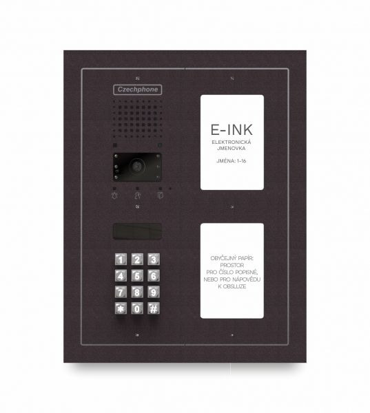 CZPHONE 4004092003 S elektronickým papírem (E-INK) FlatLine: MĚDĚNÁ - MELODY: klávesnice až 16 jmen