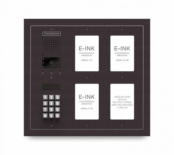CZPHONE 4004092009 S elektronickým papírem (E-INK) FlatLine: MĚDĚNÁ - MELODY: klávesnice až 48 jmen