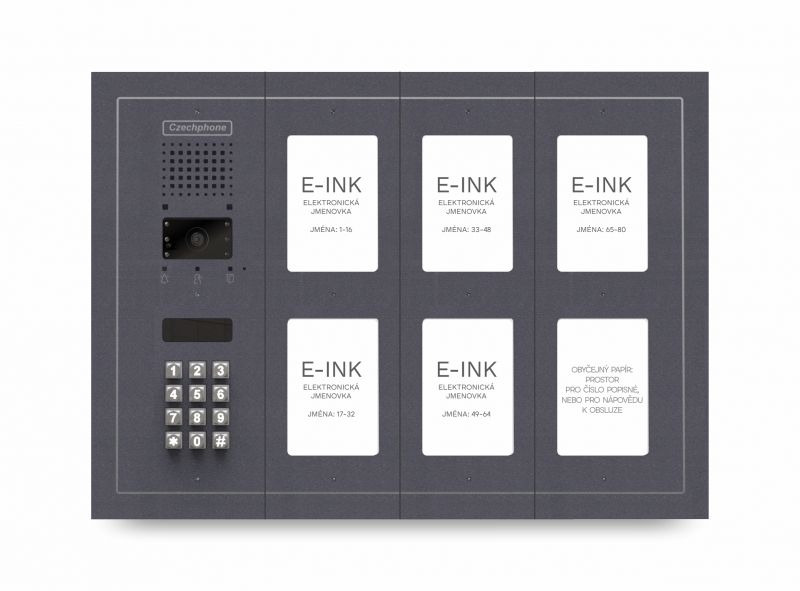 CZPHONE 4004092013 S elektronickým papírem (E-INK) FlatLine: ANTRACIT - MELODY: klávesnice až 80 jme