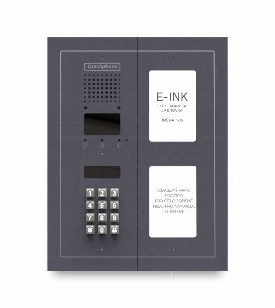 CZPHONE 4004093001 S elektronickým papírem (E-INK) FlatLine: ANTRACIT - MELODY: klávesnice až 16 jme