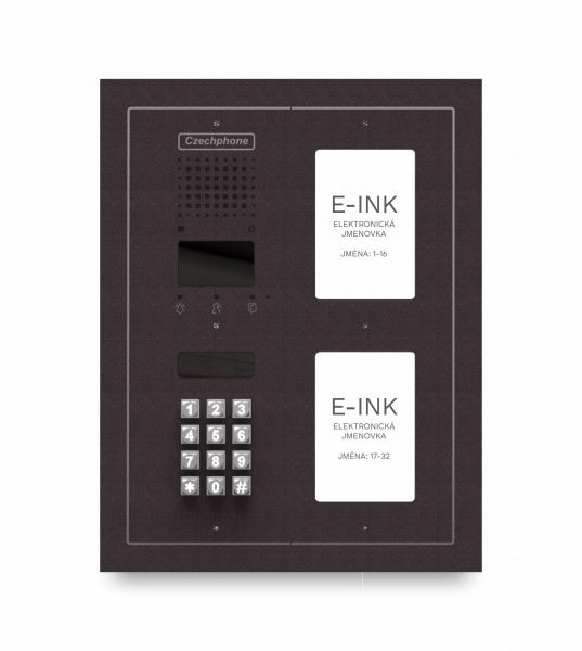 CZPHONE 4004093006 S elektronickým papírem (E-INK) FlatLine: MĚDĚNÁ - MELODY: klávesnice až 32 jmen