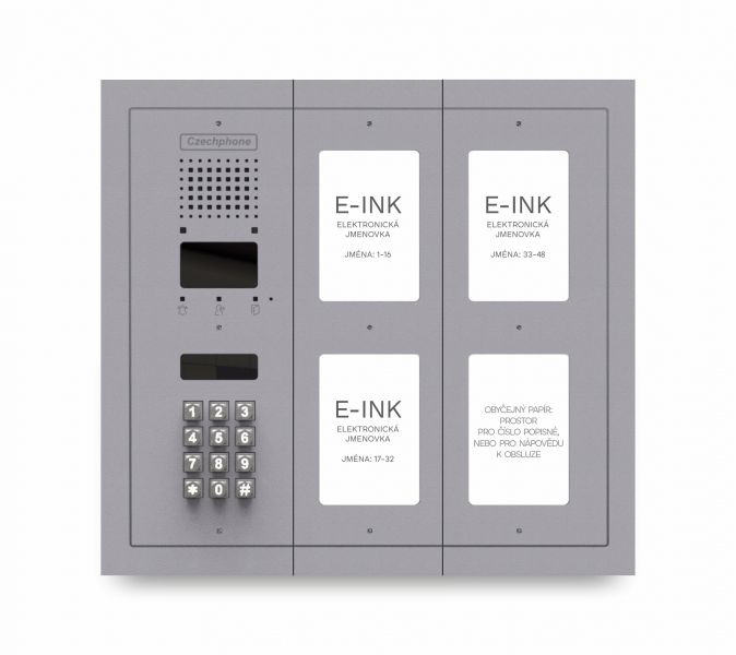CZPHONE 4004093008 S elektronickým papírem (E-INK) FlatLine: SVĚTLE ŠEDÁ - MELODY: klávesnice až 48