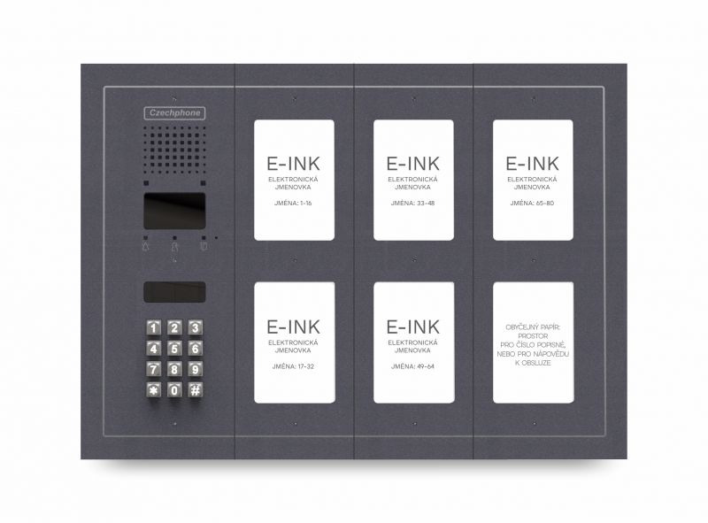 CZPHONE 4004093013 S elektronickým papírem (E-INK) FlatLine: ANTRACIT - MELODY: klávesnice až 80 jme