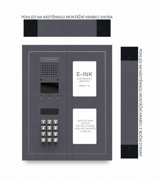 CZPHONE 4004093019 S elektronickým papírem (E-INK) FlatLine: ANTRACIT - MELODY: klávesnice až 16 jme