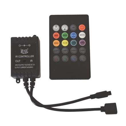 RGB music kontroler s IR dálkovým ovládáním