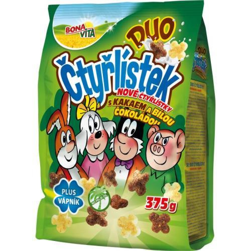 BonaVita obilní čtyřlístky kakao a vanilka 375g