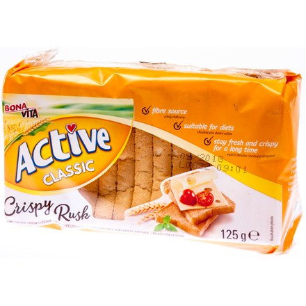 BONAVITA Active Classic Crispy Rusk suchary 125 g