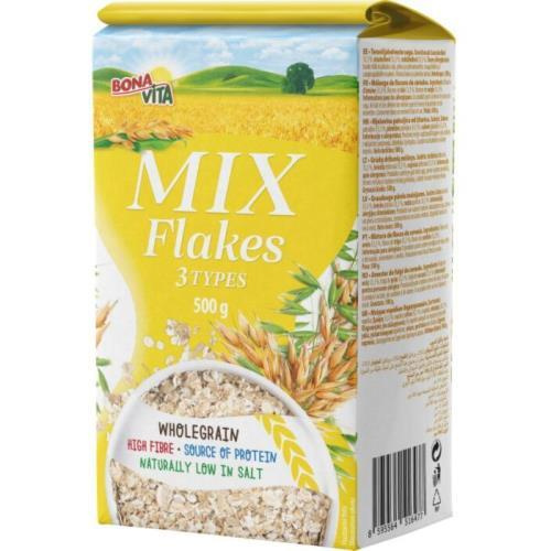 Bonavita ovesné vločky mix 3 druhů 500g