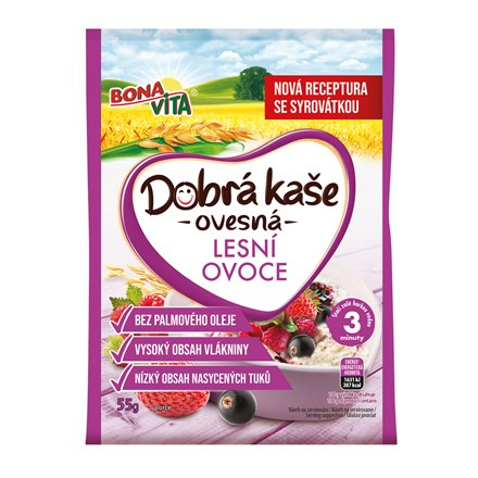 BONAVITA Dobrá kaše ovesná lesní ovoce 55 g