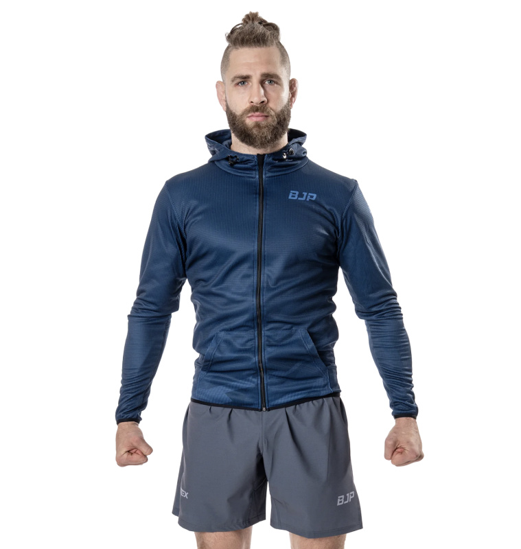 Sportovní mikina s kapucí BJP x ATEX, modrá Velikost: 3XL
