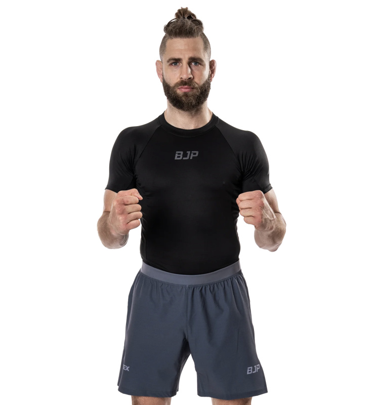 Rashguard BJP x ATEX, krátké rukávy, černý Velikost: XL