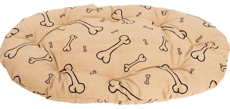 Polštář ovál bavl. Kost béžovo/černá 100 cm