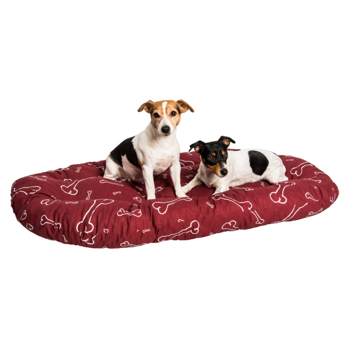 Polštář ovál bavl. Kost vínovo/bílý 100 cm