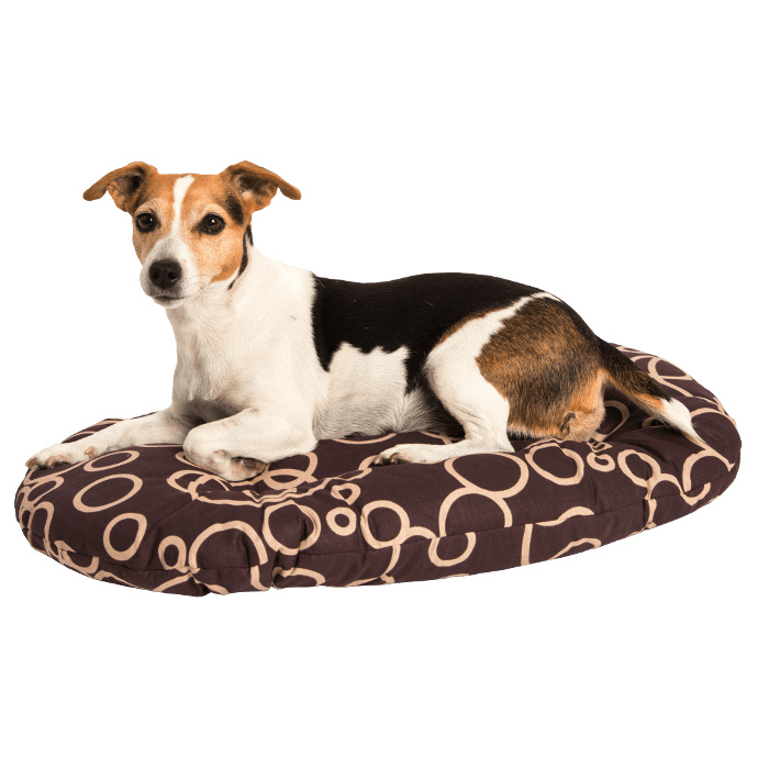 Polštář ovál bavl. Bednář hnědo/béžový 100 cm