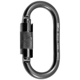 Rock Empire Steel 0 KL-2T ocelová oválná twist lock karabina černá