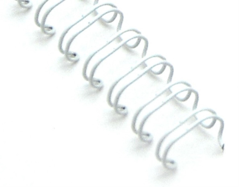 Drátěné hřbety 3/8" - průměr 9,5 mm, 3:1, bílé, 100 ks