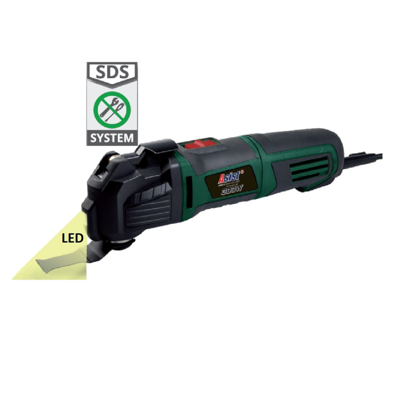 Oscilační bruska 300W Asist AE3M30SDS-BMC v kufru + příslušenství