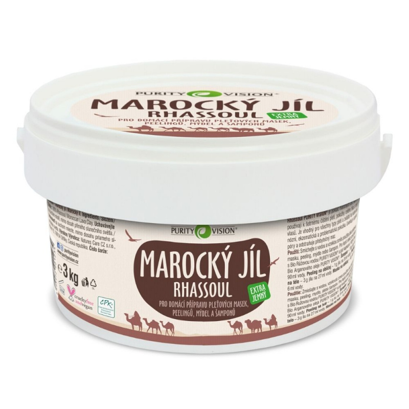 PURITY VISION Rhassoul - Marocký jíl 3 kg