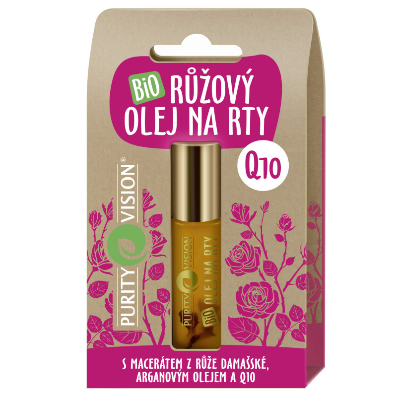 PURITY VISION Bio Růžový olej na rty s Q10 10 ml