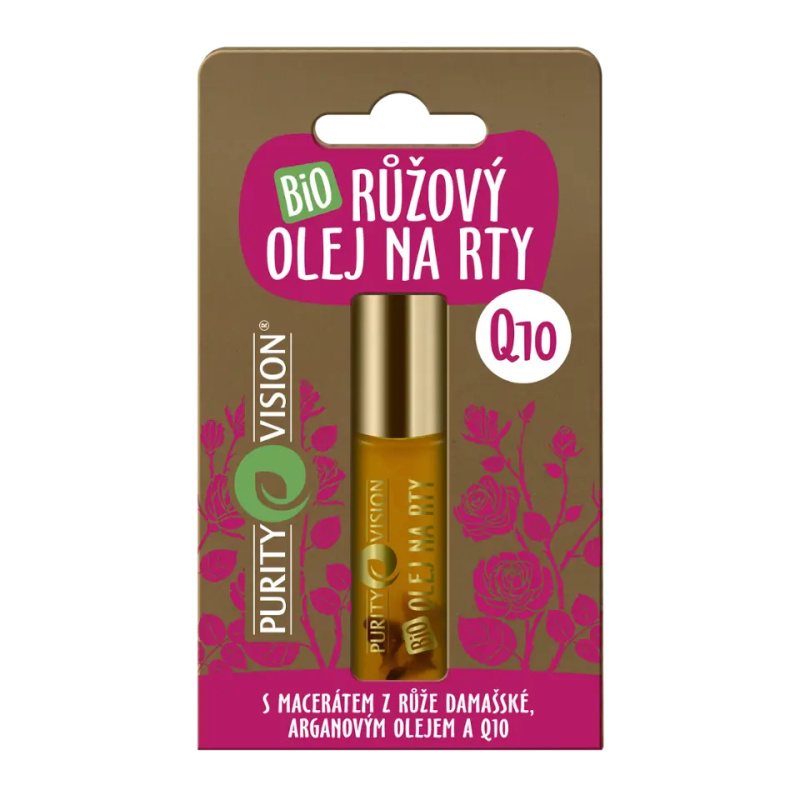 PURITY VISION Bio Růžový olej na rty s Q10 10 ml