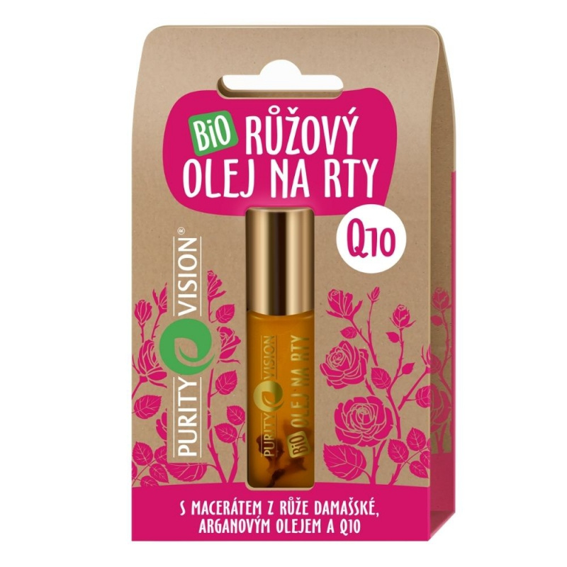 PURITY VISION Bio Růžový olej na rty s Q10 10 ml