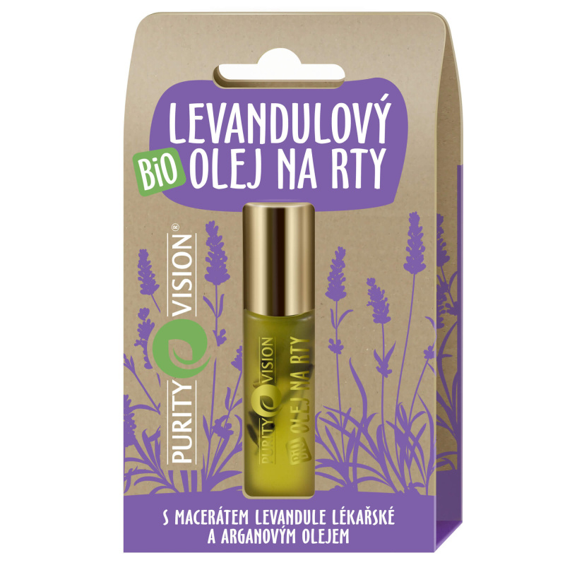 PURITY VISION Bio Levandulový olej na rty 10 ml