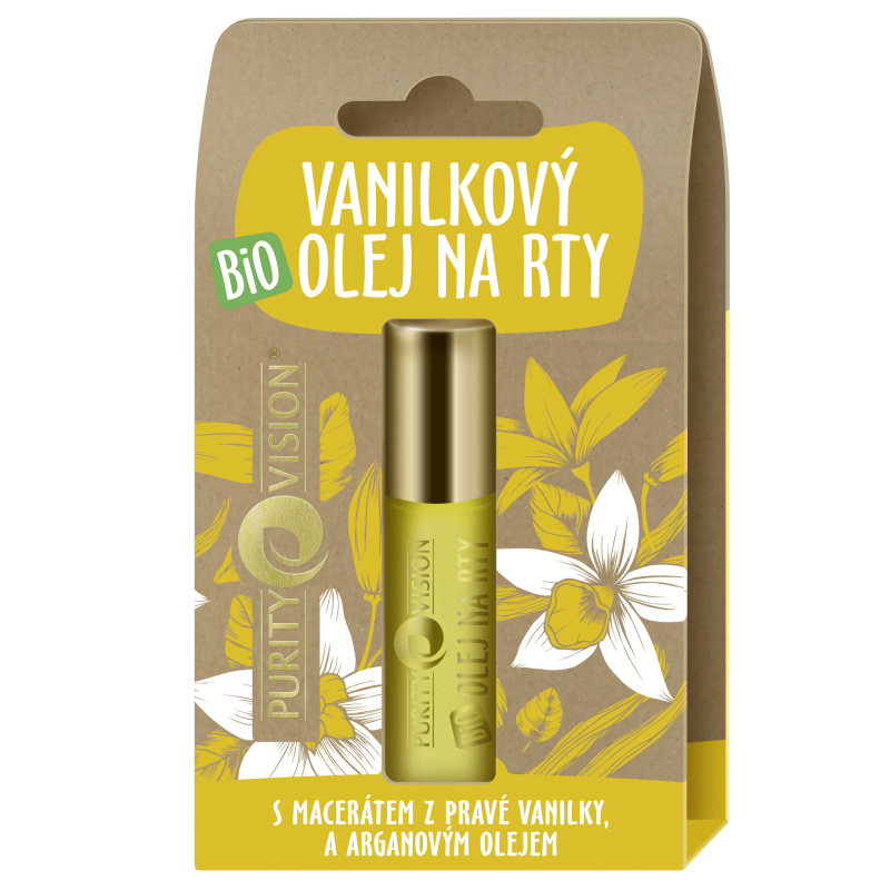 PURITY VISION Bio Vanilkový olej na rty 10 ml