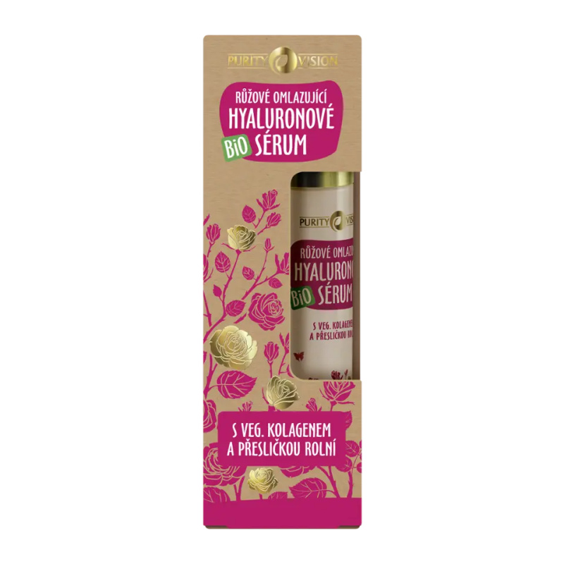 PURITY VISION Bio Růžové omlazující hyaluronové sérum 50 ml