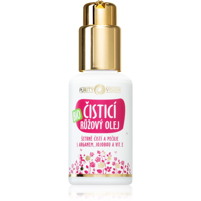 PURITY VISION BIO RŮŽOVÝ ČISTICÍ OLEJ S ARGANEM, JOJOBOU A VIT. E 100 ML