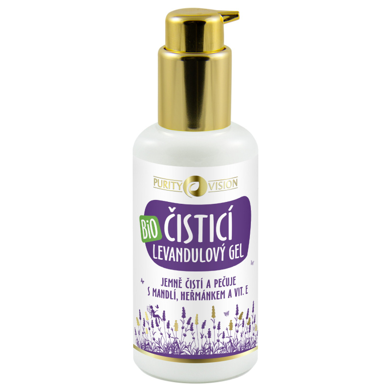 PURITY VISION Bio Levandulový čisticí gel s mandlí, heřmánkem a vit. E 100 ml