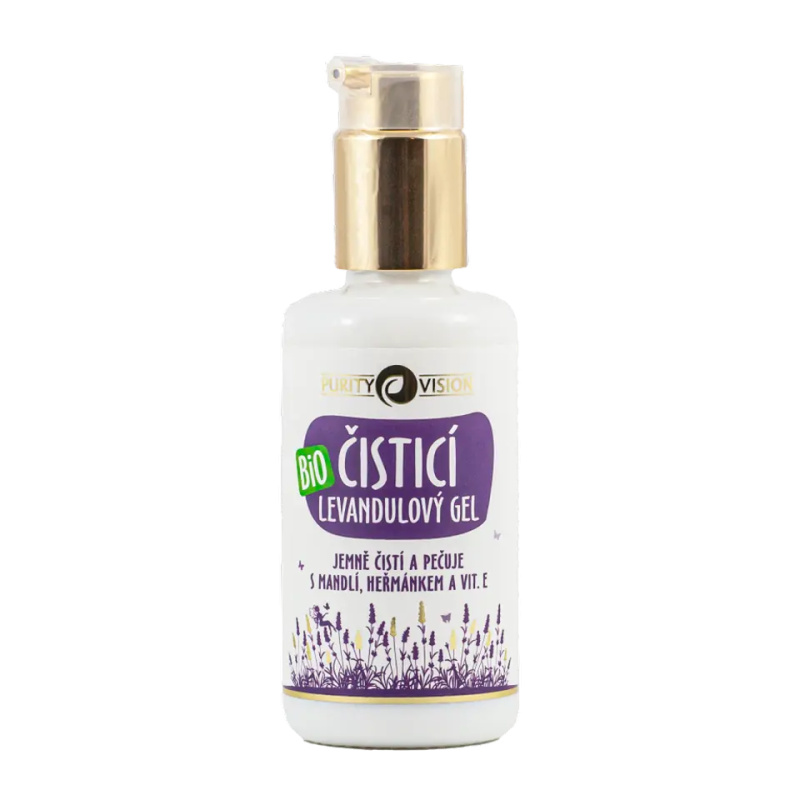 PURITY VISION Bio Levandulový čisticí gel s mandlí, heřmánkem a vit. E 100 ml